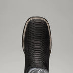 Joe Boots Men”s Viper Phyton Tribute Square Toe Cowboy Boot–Black - OriginalWestern.com