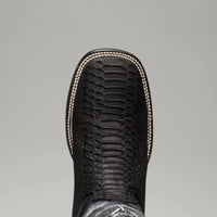Joe Boots Men”s Viper Phyton Tribute Square Toe Cowboy Boot–Black - OriginalWestern.com