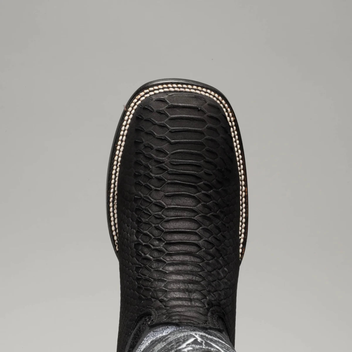 Joe Boots Men”s Viper Phyton Tribute Square Toe Cowboy Boot–Black - OriginalWestern.com