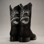 Joe Boots Men”s Viper Phyton Tribute Square Toe Cowboy Boot–Black - OriginalWestern.com