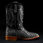 Joe Boots Men”s Viper Phyton Tribute Square Toe Cowboy Boots–King White - OriginalWestern.com