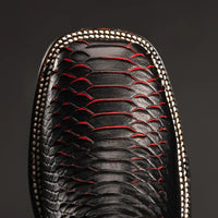 Joe Boots Men”s Viper Phyton Tribute Square Toe Cowboy Boots–Lava - OriginalWestern.com