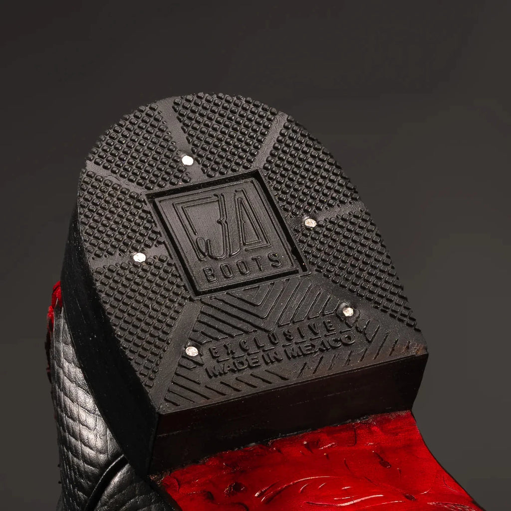 Joe Boots Men”s Viper Phyton Tribute Square Toe Cowboy Boots–Lava - OriginalWestern.com