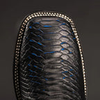 Joe Boots Men”s Viper Phyton Tribute Square Toe Cowboy Boots–Midnight - OriginalWestern.com