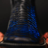 Joe Boots Men”s Viper Phyton Tribute Square Toe Cowboy Boots–Midnight - OriginalWestern.com