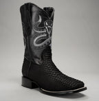 Joe Boots Men”s VIPER Python Square Toe Cowboy Boots and Belt Combo–Black - OriginalWestern.com