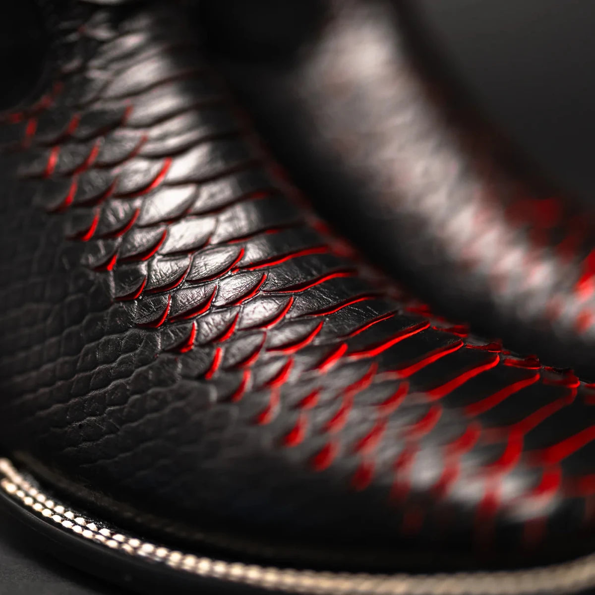 Joe Boots Men”s VIPER Python Square Toe Cowboy Boots and Belt Combo–Lava - OriginalWestern.com