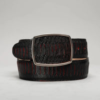 Joe Boots Men”s VIPER Python Square Toe Cowboy Boots and Belt Combo–Lava - OriginalWestern.com