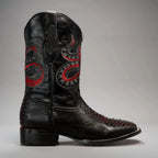 Joe Boots Men”s VIPER Python Square Toe Cowboy Boots and Belt Combo–Lava - OriginalWestern.com
