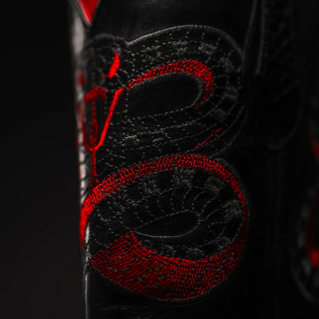 Joe Boots Men”s VIPER Python Square Toe Cowboy Boots and Belt Combo–Lava - OriginalWestern.com