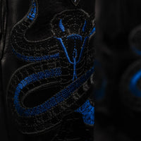 Joe Boots Men”s VIPER Python Square Toe Cowboy Boots and Belt Combo–Midnight - OriginalWestern.com