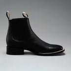Joe Boots Men”s VS370 Classic Leather Square Toe Ankle Boot–Black - OriginalWestern.com