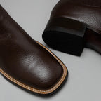 Joe Boots Men”s VS370 Classic Leather Square Toe Ankle Boot–Brown - OriginalWestern.com