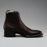 Joe Boots Men”s VS370 Classic Leather Square Toe Ankle Boot–Brown - OriginalWestern.com