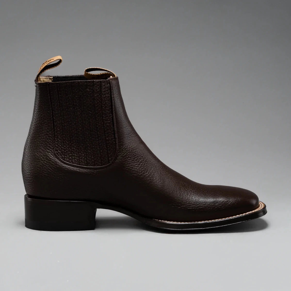 Joe Boots Men”s VS370 Classic Leather Square Toe Ankle Boot–Brown - OriginalWestern.com