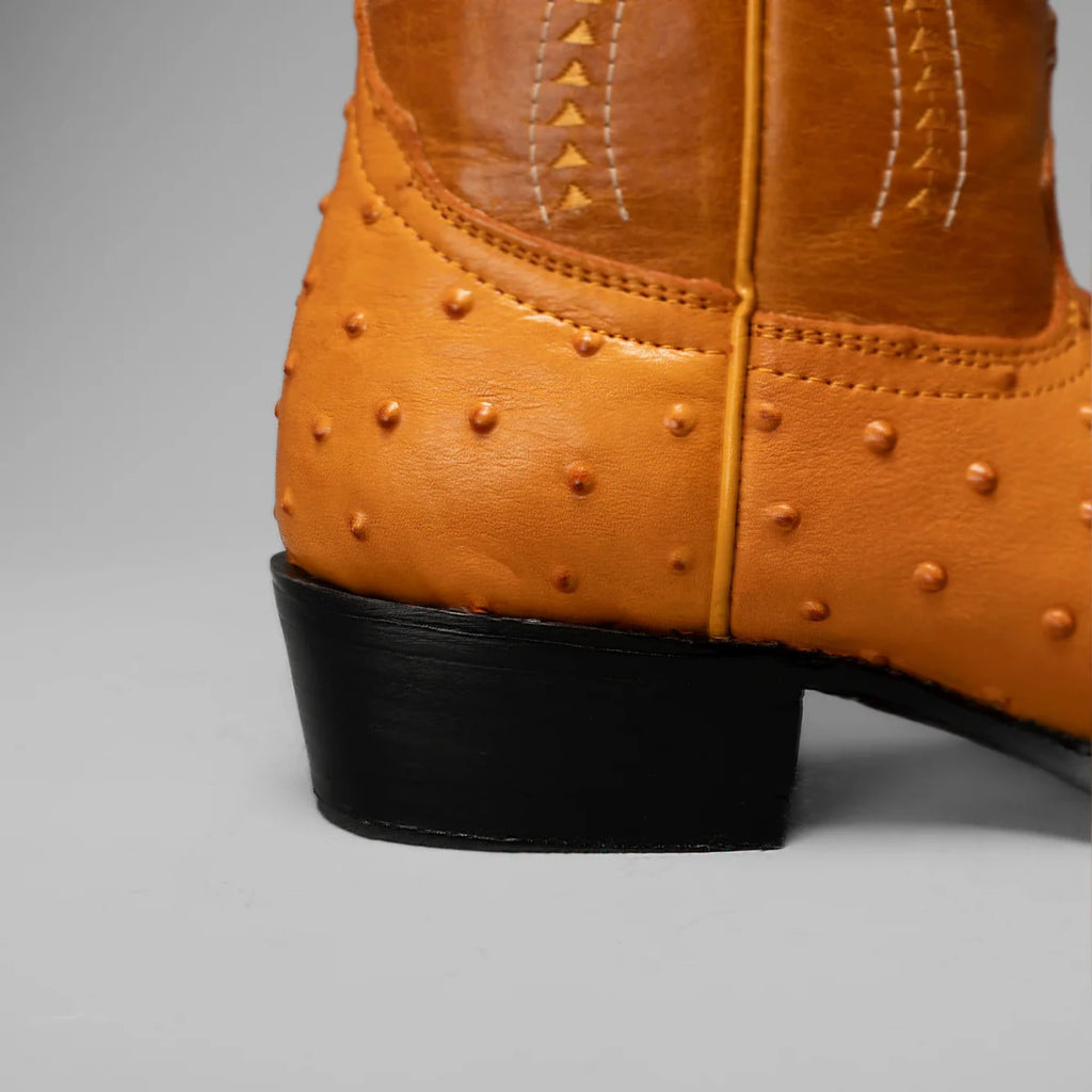 Joe Boots Ostrich Print J - Toe Cowboy Boots – Buttercup - OriginalWestern.com