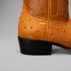 Joe Boots Ostrich Print J - Toe Cowboy Boots – Buttercup - OriginalWestern.com