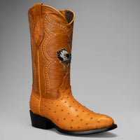Joe Boots Ostrich Print J - Toe Cowboy Boots – Buttercup - OriginalWestern.com