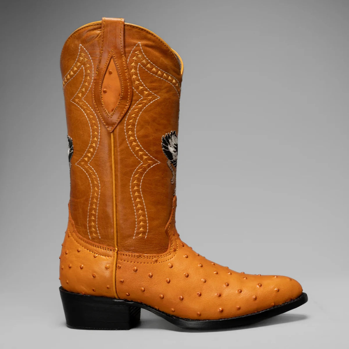 Joe Boots Ostrich Print J - Toe Cowboy Boots – Buttercup - OriginalWestern.com