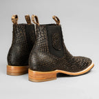 Joe Boots Phyton Snakeskin Print Square Toe Ankle Western Boots – Gold - OriginalWestern.com