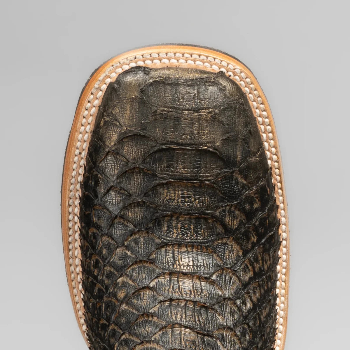 Joe Boots Phyton Snakeskin Print Square Toe Ankle Western Boots – Gold - OriginalWestern.com