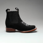 Joe Boots Women”s 723 Nobuck Square Toe Ankle Boots - Black - OriginalWestern.com