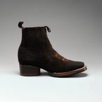 Joe Boots Women”s 723 Nobuck Square Toe Ankle Boots - Brown - OriginalWestern.com