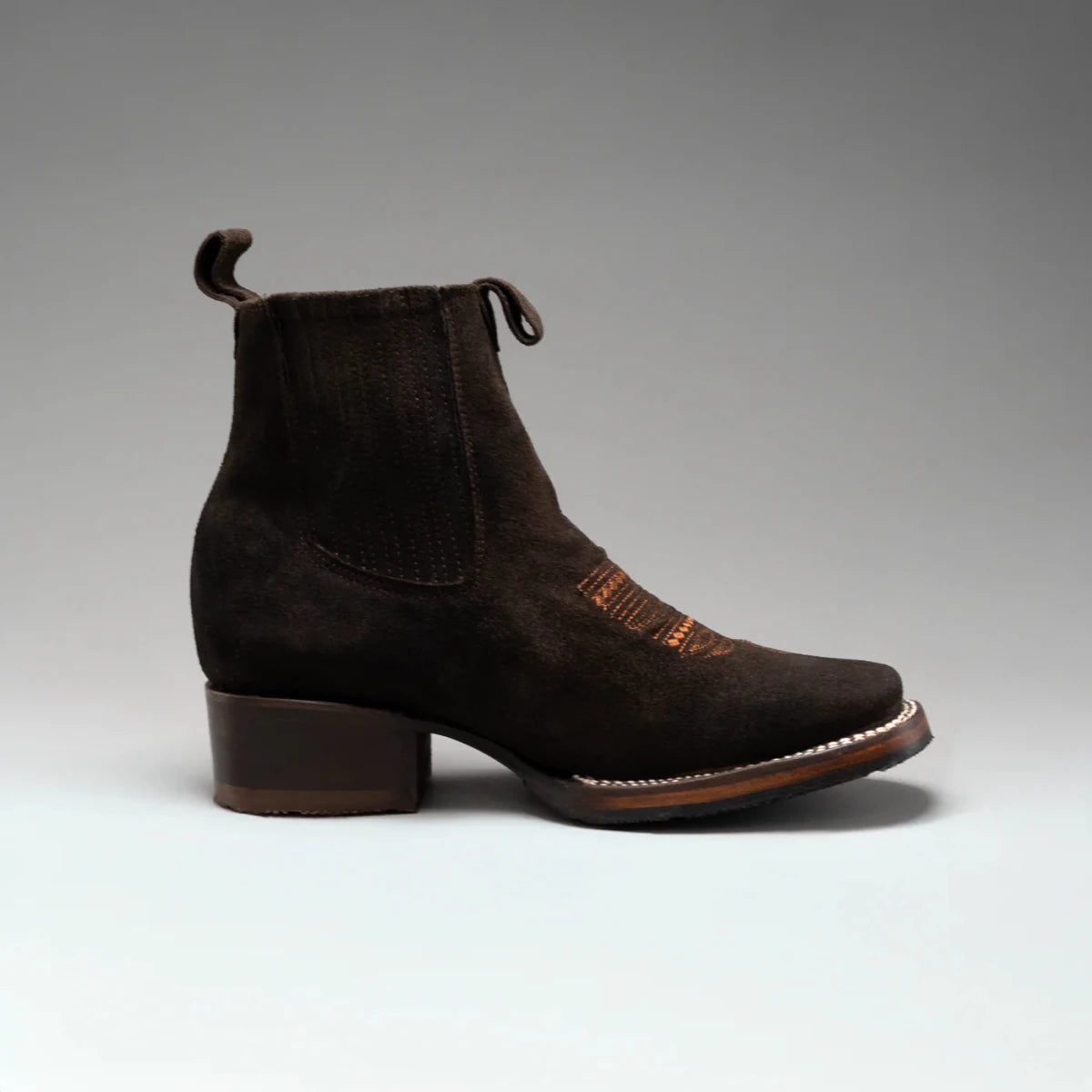 Joe Boots Women”s 723 Nobuck Square Toe Ankle Boots - Brown - OriginalWestern.com