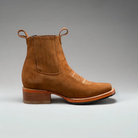 Joe Boots Women”s 723 Nobuck Square Toe Ankle Boots - Gold - OriginalWestern.com