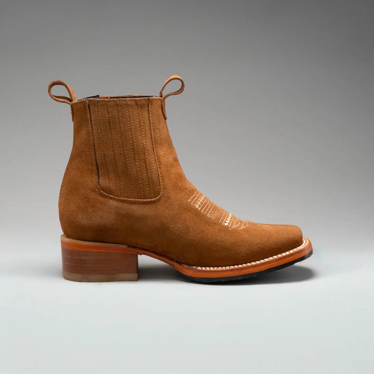 Joe Boots Women”s 723 Nobuck Square Toe Ankle Boots - Gold - OriginalWestern.com