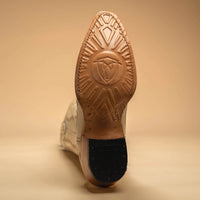 Joe Boots Women”s Amelia Snip Square Toe Cowboy Boots - Bone - OriginalWestern.com