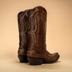 Joe Boots Women”s Amelia Snip Square Toe Cowboy Boots - Brown - OriginalWestern.com