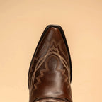 Joe Boots Women”s Amelia Snip Square Toe Cowboy Boots - Brown - OriginalWestern.com