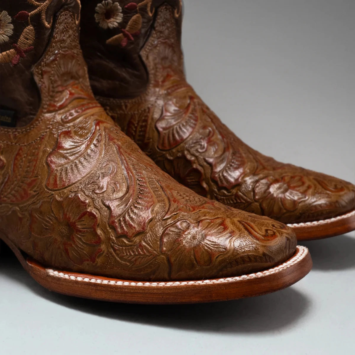 Joe Boots Women's Cincelado Square Toe Cowboy Boots - Oryx - OriginalWestern.com
