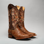 Joe Boots Women's Cincelado Square Toe Cowboy Boots - Oryx - OriginalWestern.com