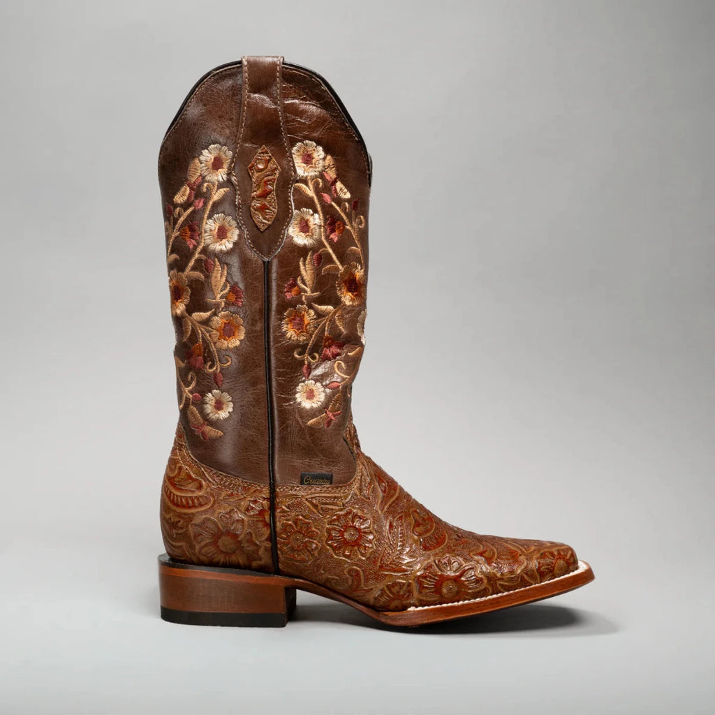 Joe Boots Women's Cincelado Square Toe Cowboy Boots - Oryx - OriginalWestern.com