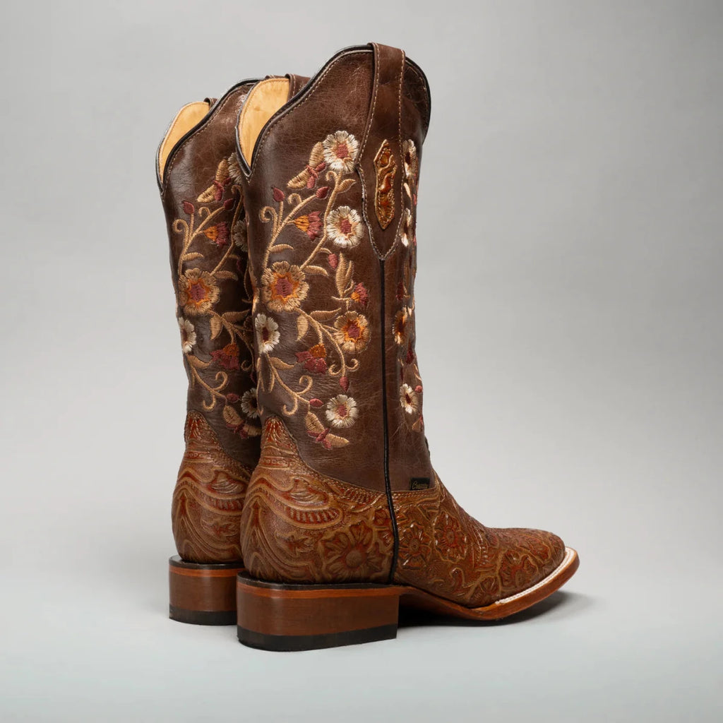 Joe Boots Women's Cincelado Square Toe Cowboy Boots - Oryx - OriginalWestern.com