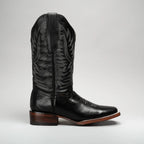 Joe Boots Women's Classic Embroidered JB - 1610 Square Toe Cowboy Boots - Black - OriginalWestern.com