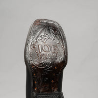 Joe Boots Women”s Embroidered Square Toe Cowboy Boots and Belt Combo - Black - OriginalWestern.com
