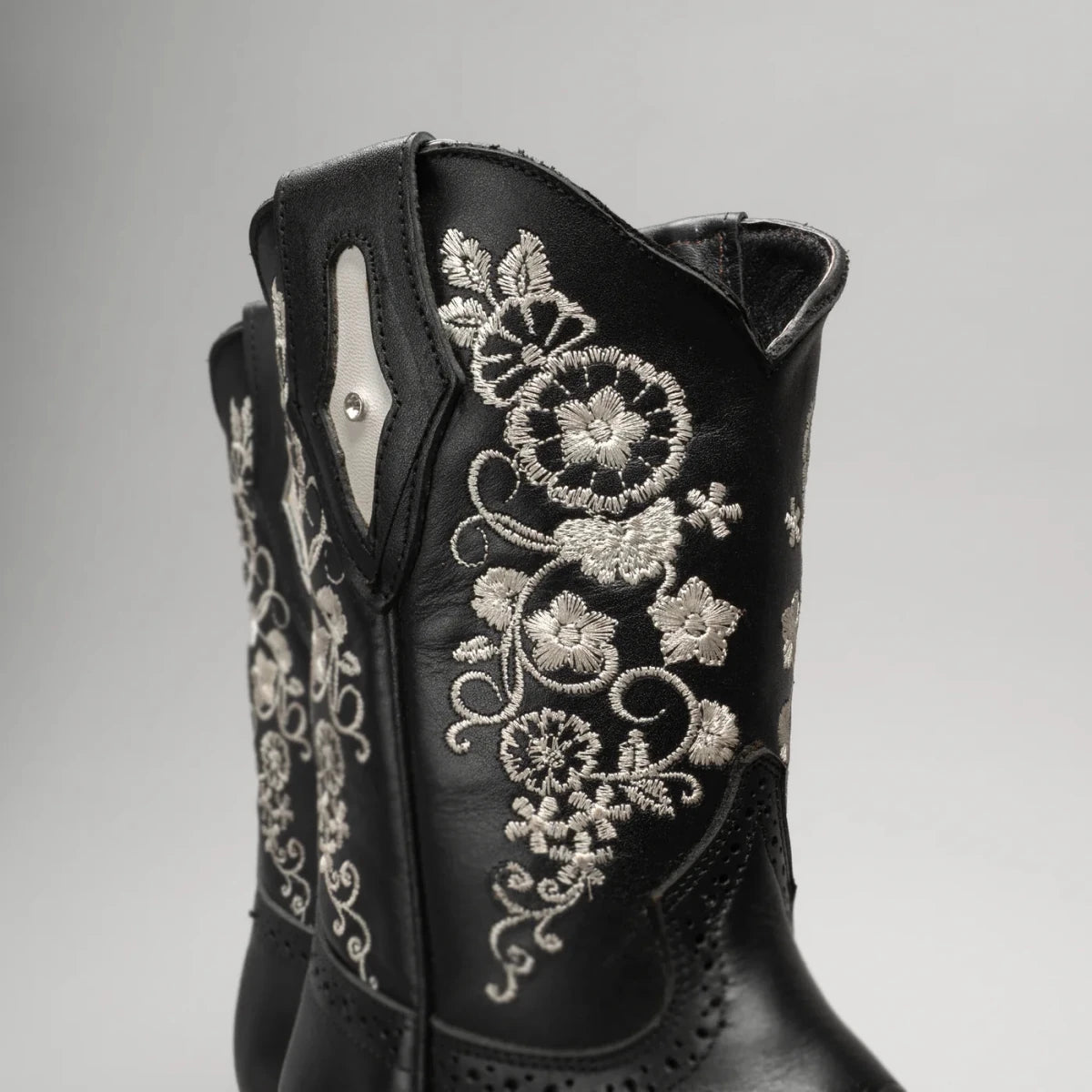 Joe Boots Women”s Embroidered Square Toe Cowboy Boots and Belt Combo - Black - OriginalWestern.com