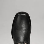 Joe Boots Women”s Embroidered Square Toe Cowboy Boots and Belt Combo - Black - OriginalWestern.com