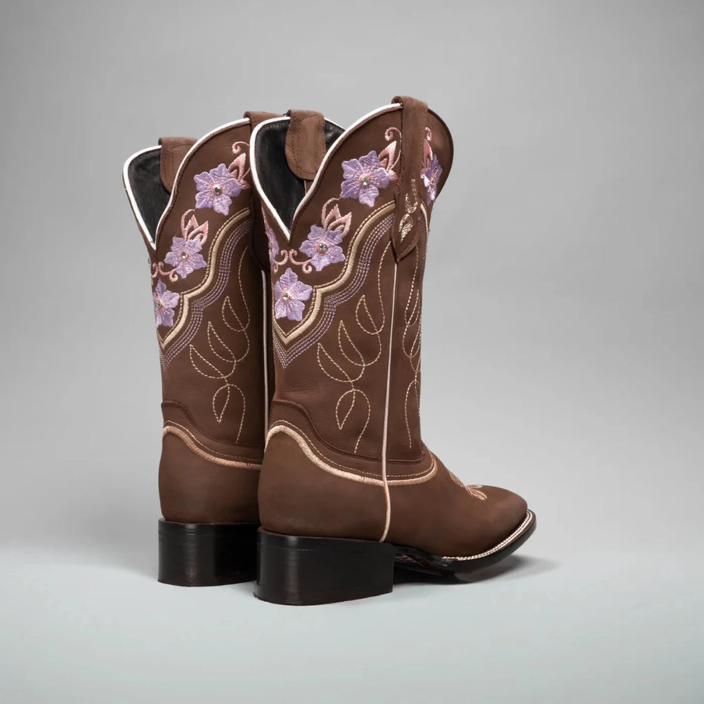 Joe Boots Women”s Jazmin Square Toe Cowboy Boots and Belt Combo - OriginalWestern.com