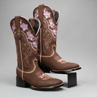 Joe Boots Women”s Jazmin Square Toe Cowboy Boots and Belt Combo - OriginalWestern.com