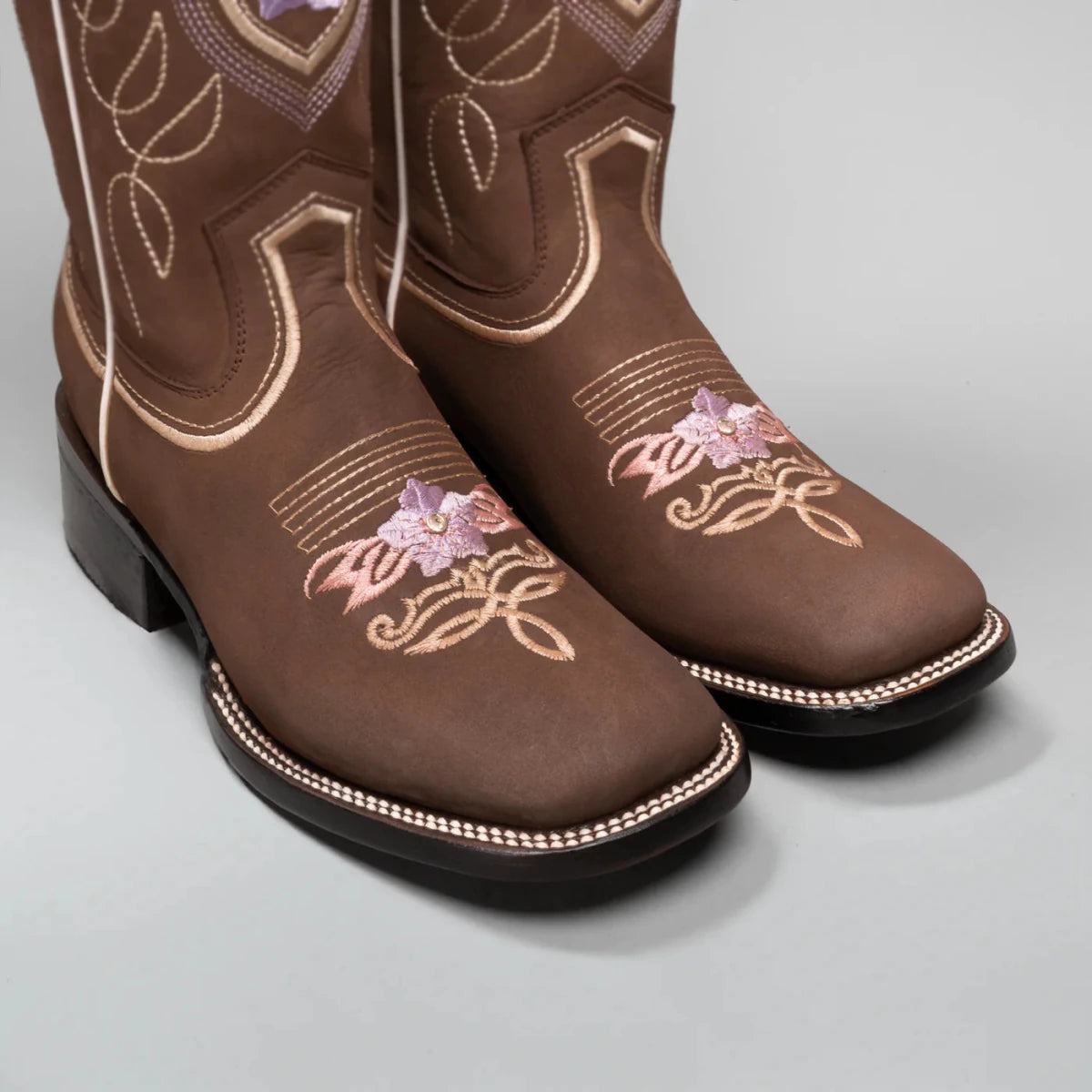 Joe Boots Women”s Jazmin Square Toe Cowboy Boots - Sand - OriginalWestern.com