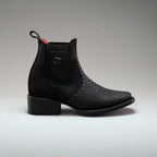 Joe Boots Women”s Viperette Python Tribute Square Toe Ankle Boots - Black - OriginalWestern.com