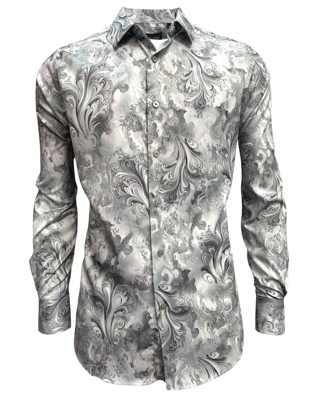 Lamasini - Stretch Fit Shirt Grey 2046 LAM-3860