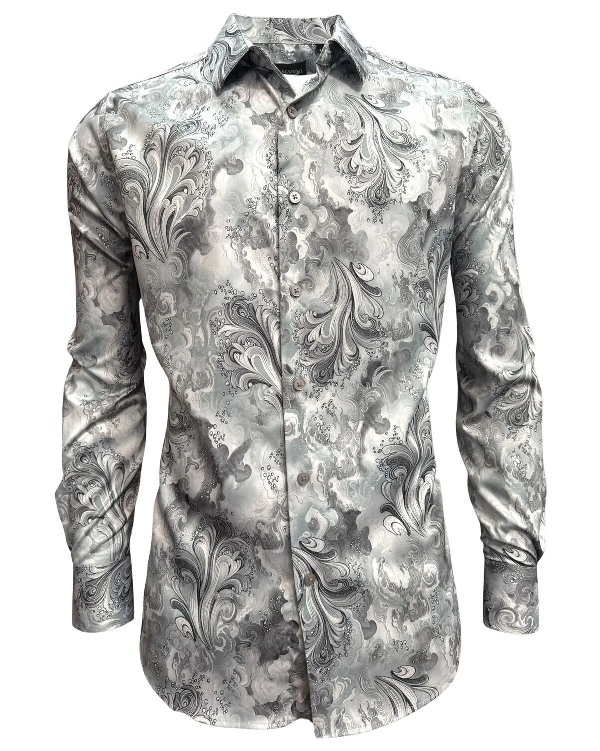 Lamasini - Stretch Fit Shirt Grey 2046 LAM-3860
