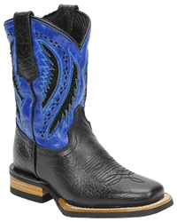 Silverton Kid's Alamo All Leather Square Toe Boots-Black