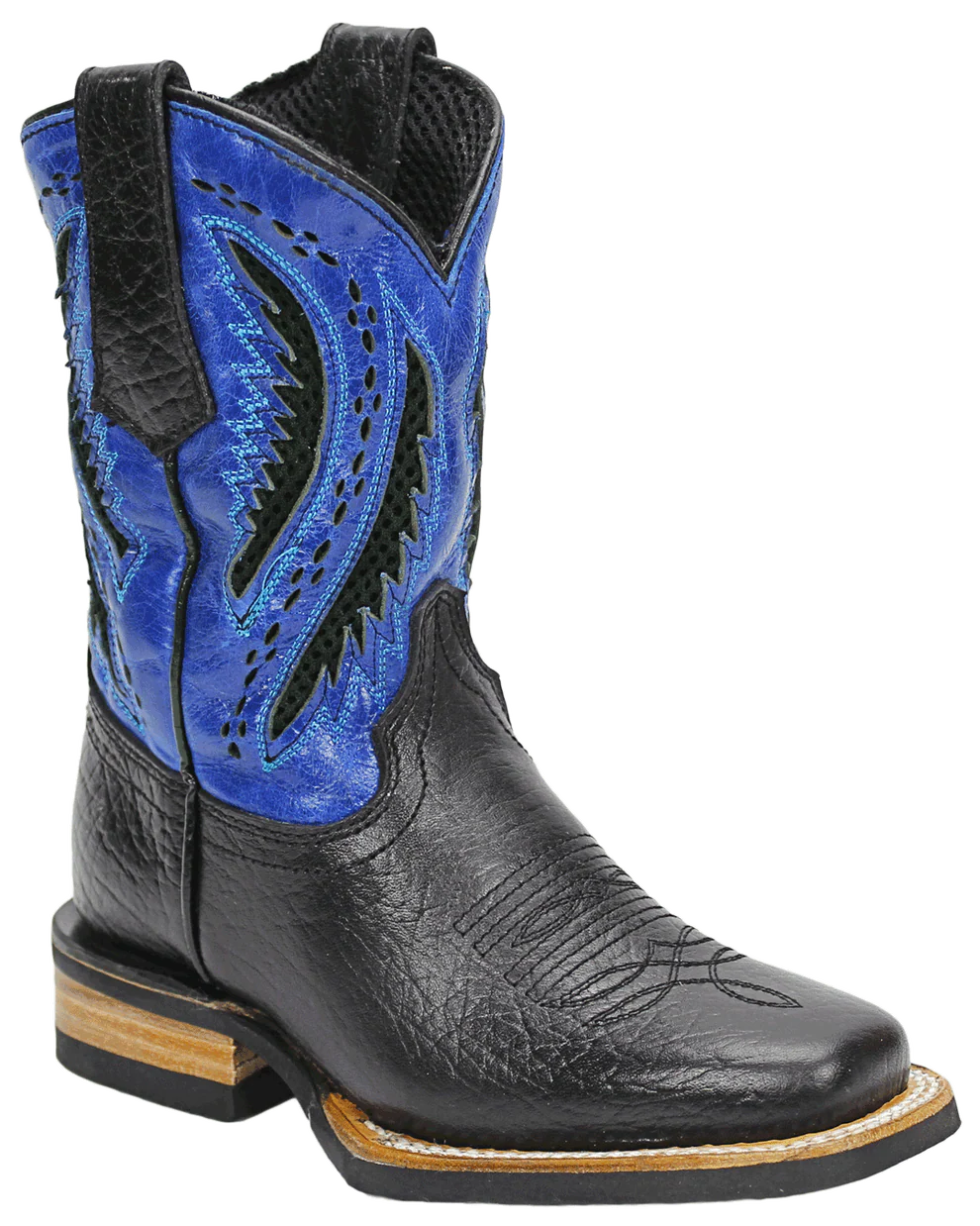 Silverton Kid's Alamo All Leather Square Toe Boots-Black