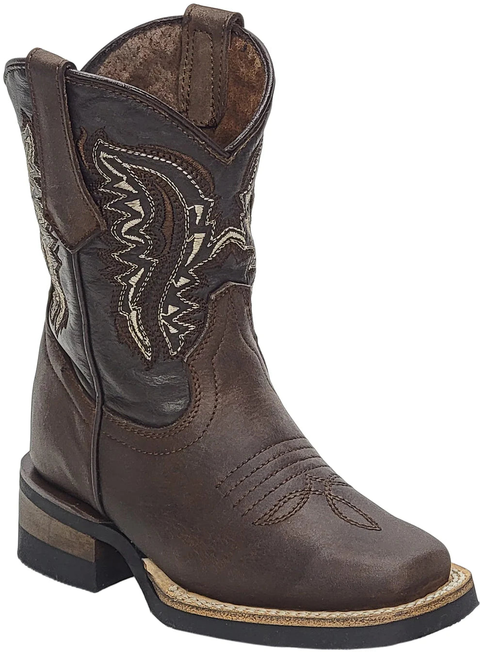 Silverton Kid's Stockton All Leather Square Toe Boots-Choco
